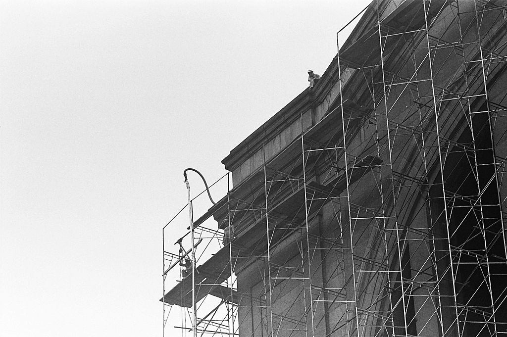 Penn Station during the demolition.