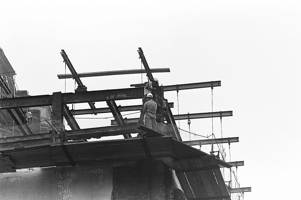 Penn Station during the demolition.