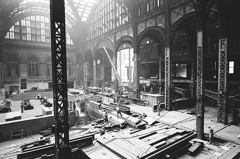 Penn Station during the demolition.