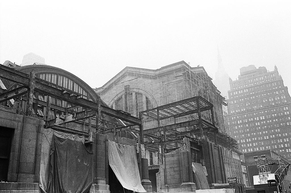 Penn Station during the demolition.