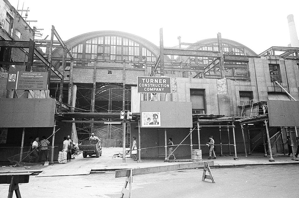 Penn Station during the demolition.