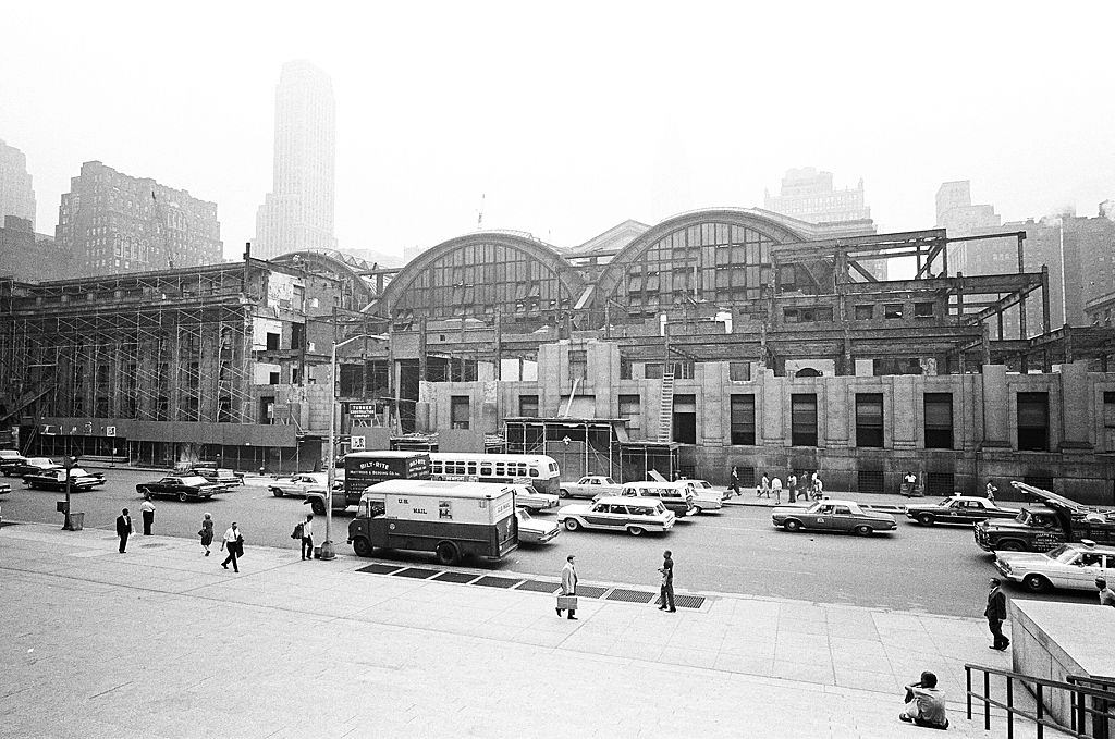 Penn Station during the demolition.