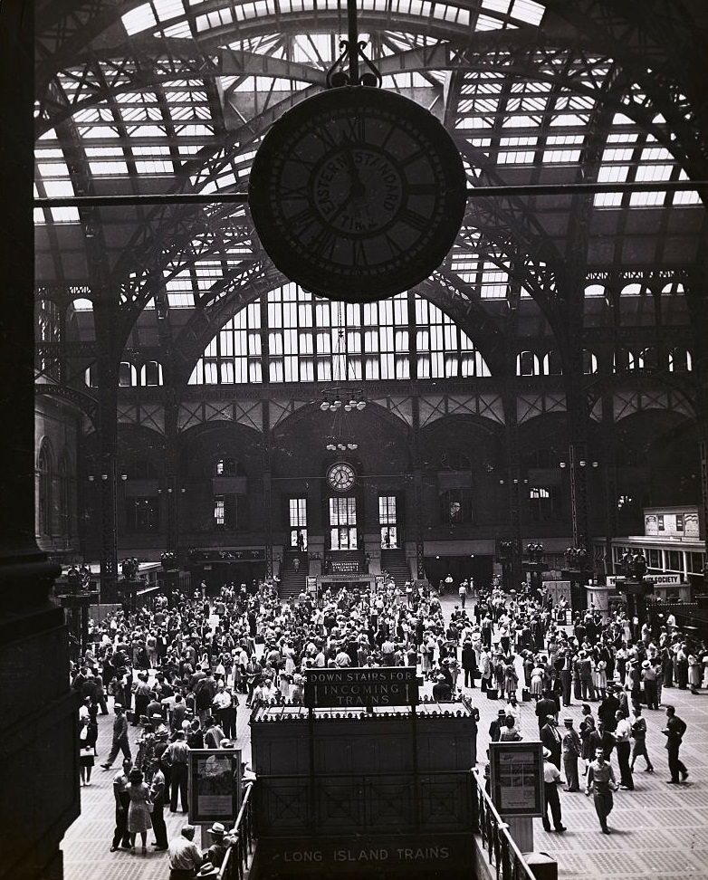 Interior View of Pennsylvania Railroad Station