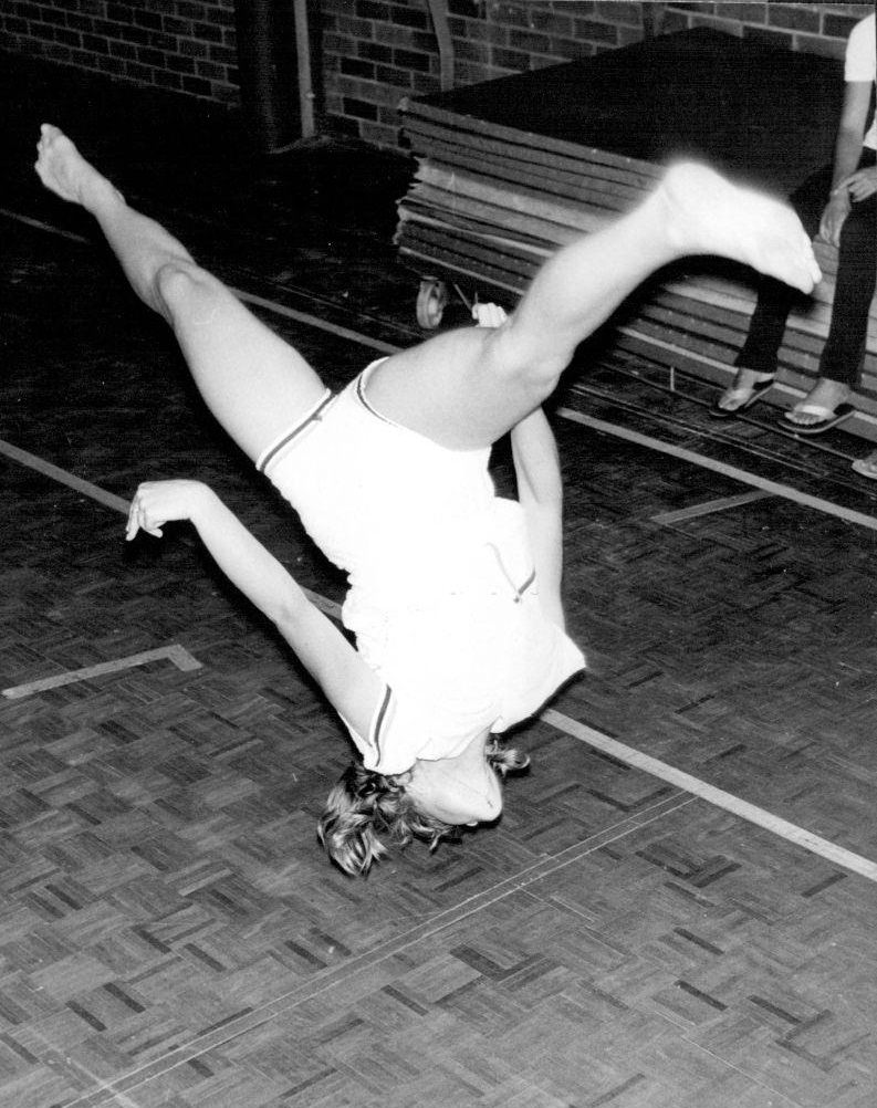 Fashion shots of gymnasts from Warratah High School, Newcastle, 1978