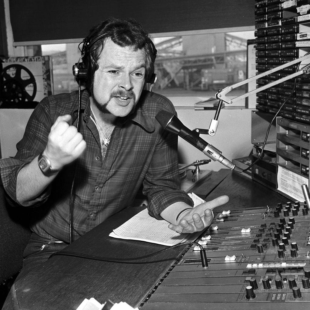 Metro Radio D J James Whale seen here at work in the studio, 1976