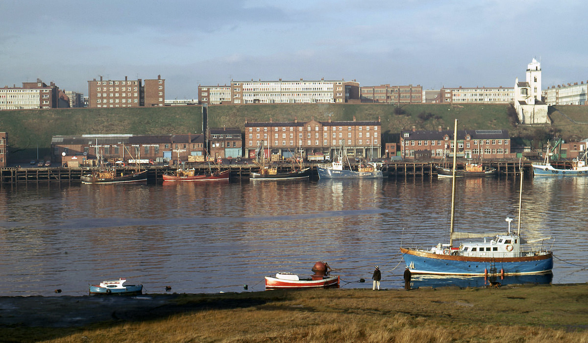 The skyline at North Shields has changed a bit since this 1975 view was taken, looking over from South Shields
