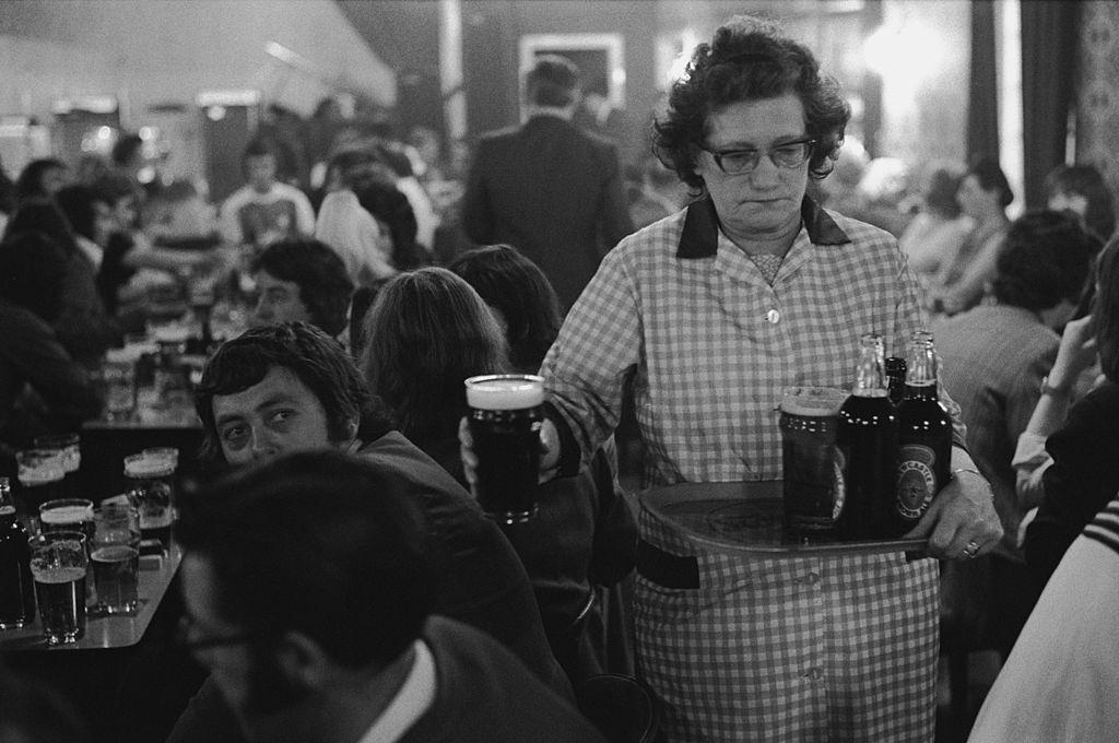 Saturday night at Byker & St. Peters Working Men's Social Club in Newcastle Upon Tyne, 1973.