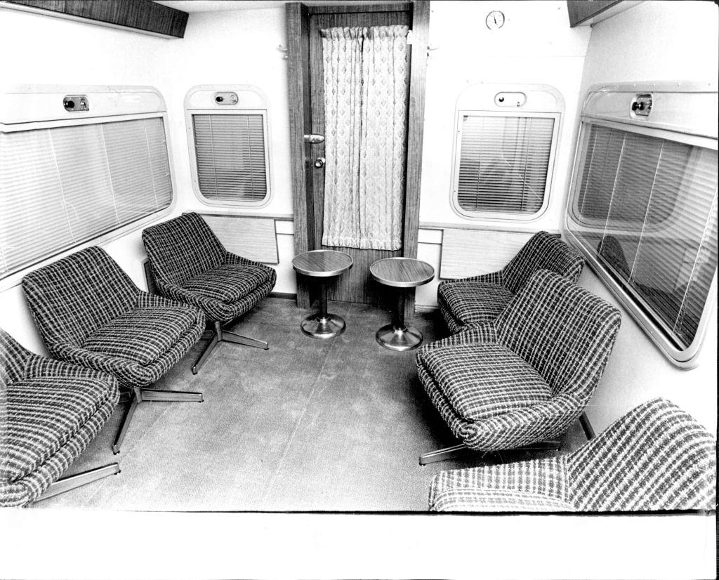 The dinging room of the carriage, 1972