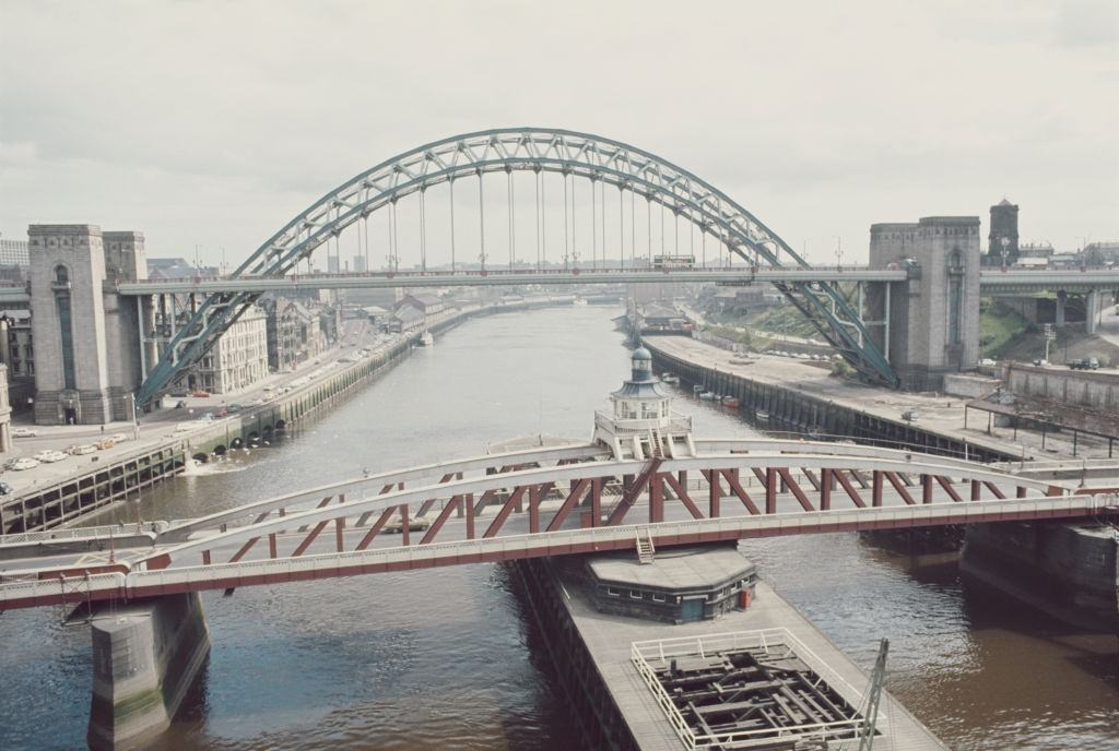 Newcastle City Centre And Tyne Bridges, 1972