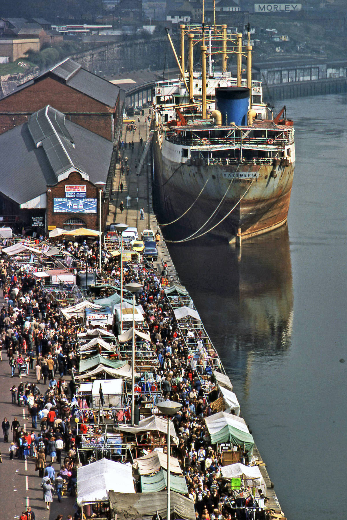 Sunday market on the Quayside in 1978