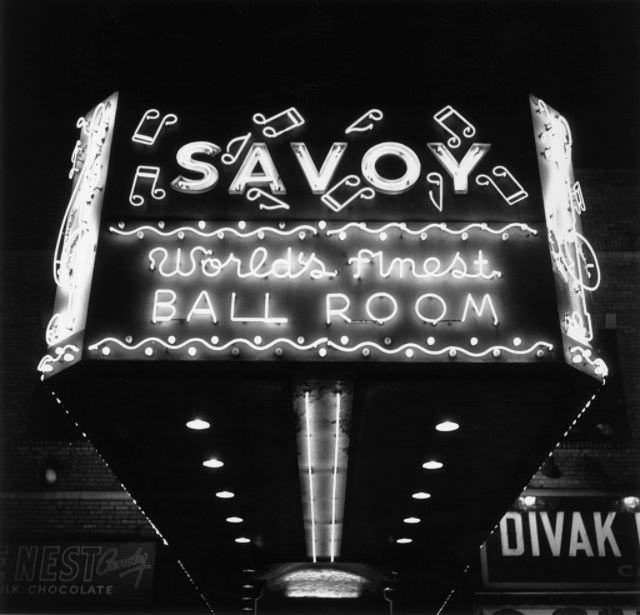 Neon marquee, 1947.