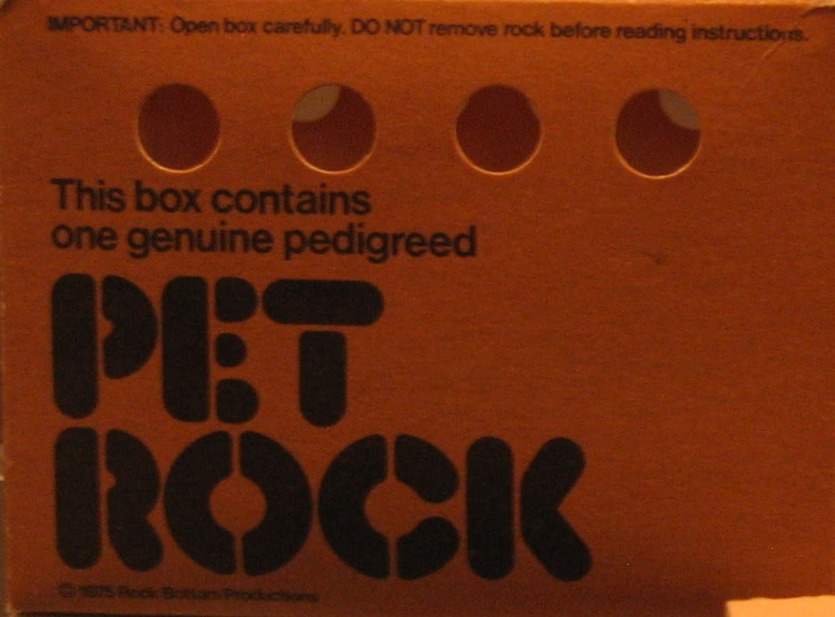 The Pet Rock “Pet Carrier”, which doubled as its packaging.