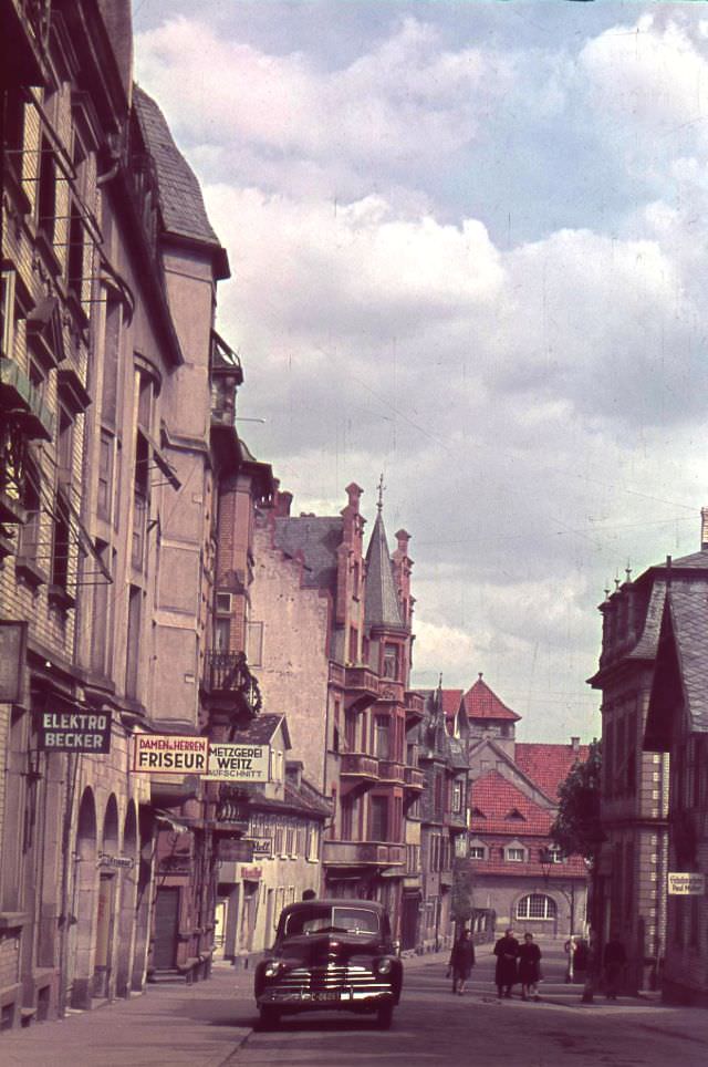 Hauptstrasse in Bad Nauheim, summer 1947