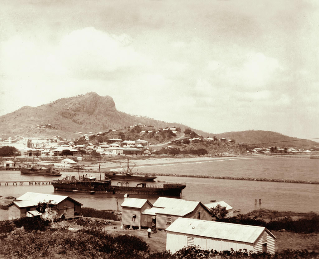 Townsville including port and Castle Hill, 1897