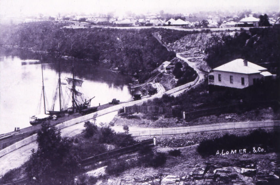 Kangaroo Point - View Over Looking Dock Street 1885