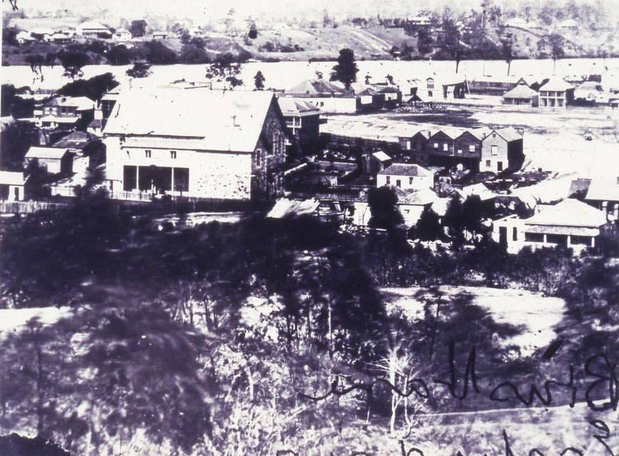 View Brisbane to Kangaroo Point 1862