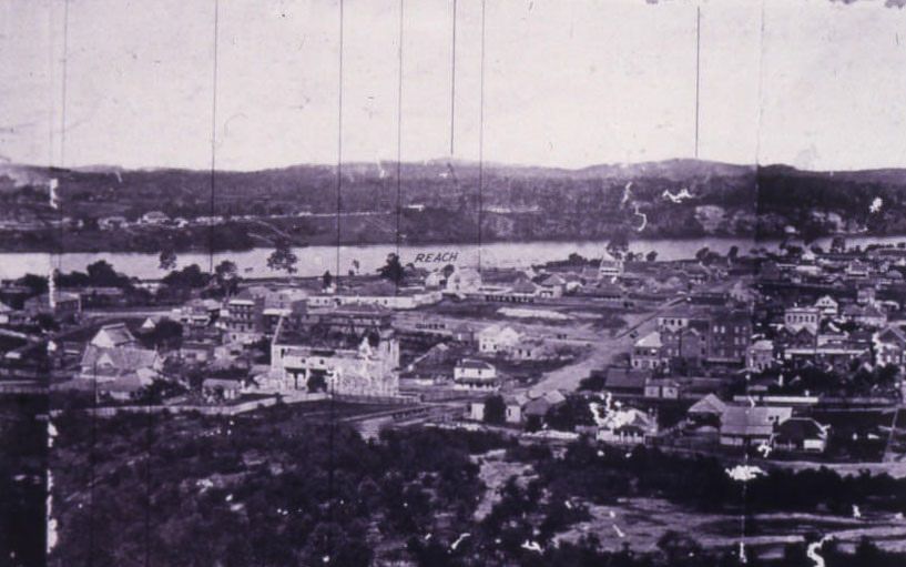 View North Brisbane to Kangaroo Point 1862