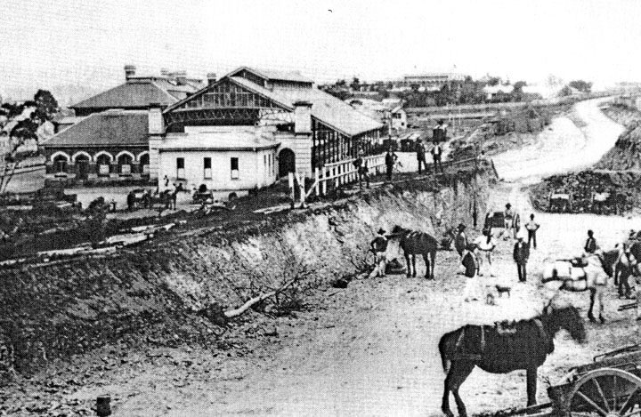 Roma Street Railway Station, railway construction