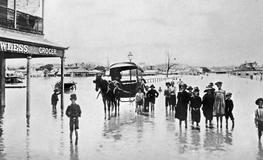 James Street, Fortitude Valley during The Brisbane Flood of 1893