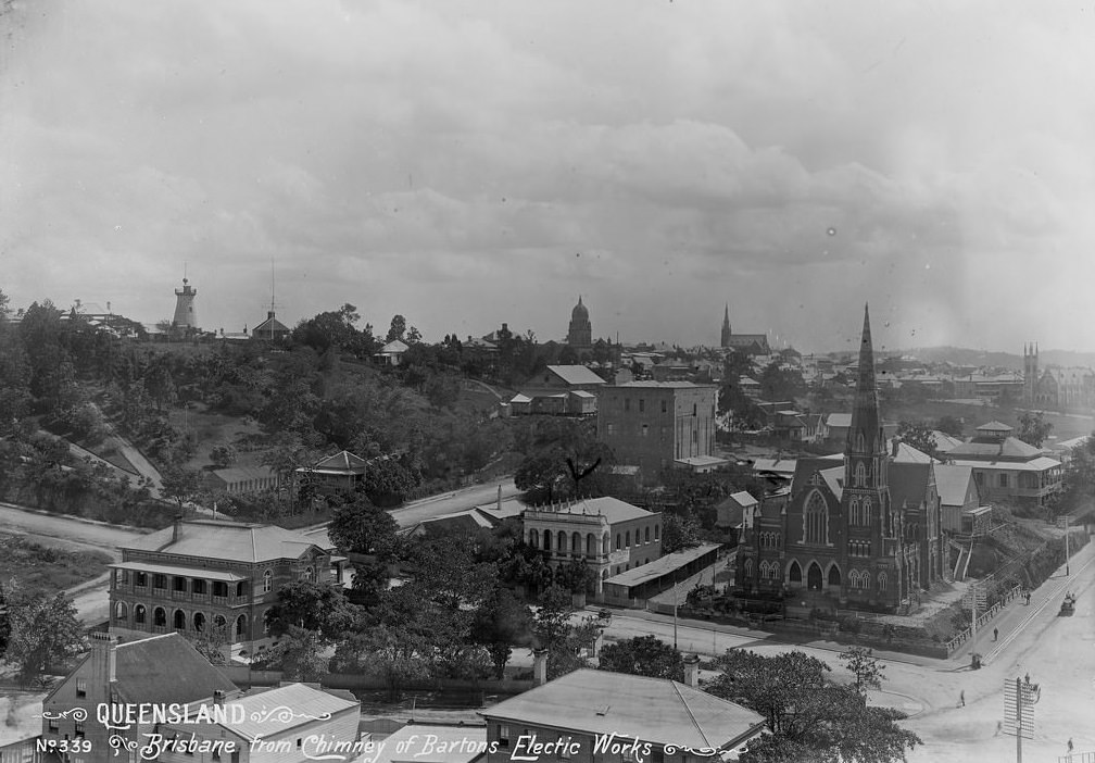 Brisbane from Chimney of Bartons Electric Works Queensland, 1890s