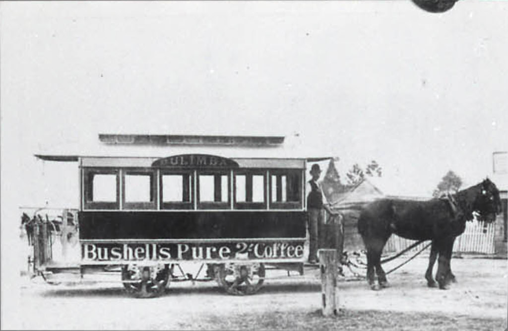 The First Horse Tram in Brisbane, c1880.
