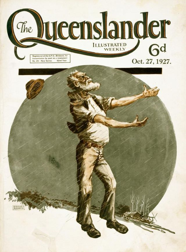 Illustrated front cover from The Queenslander, 27 October 1927