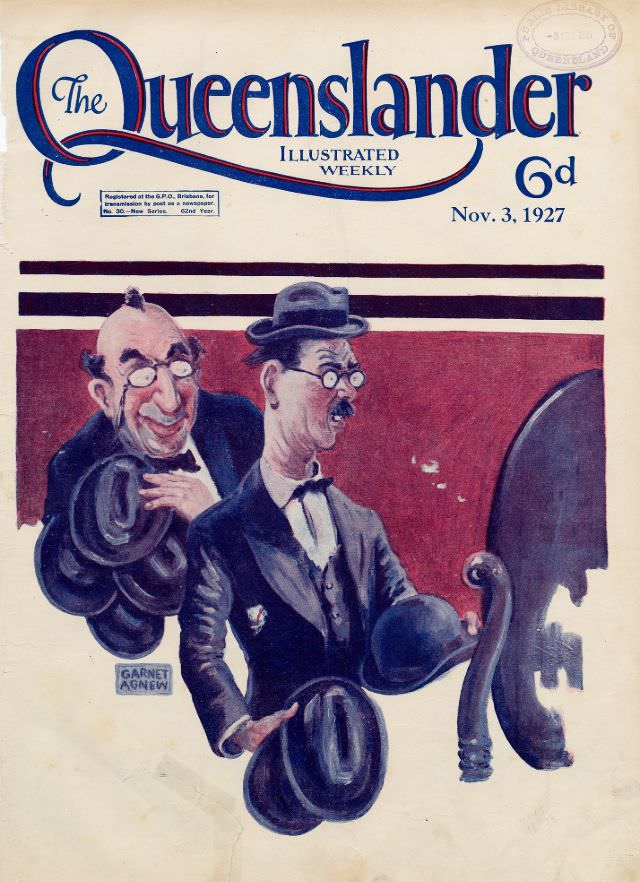7 Illustrated front cover from The Queenslander, November 3, 1927