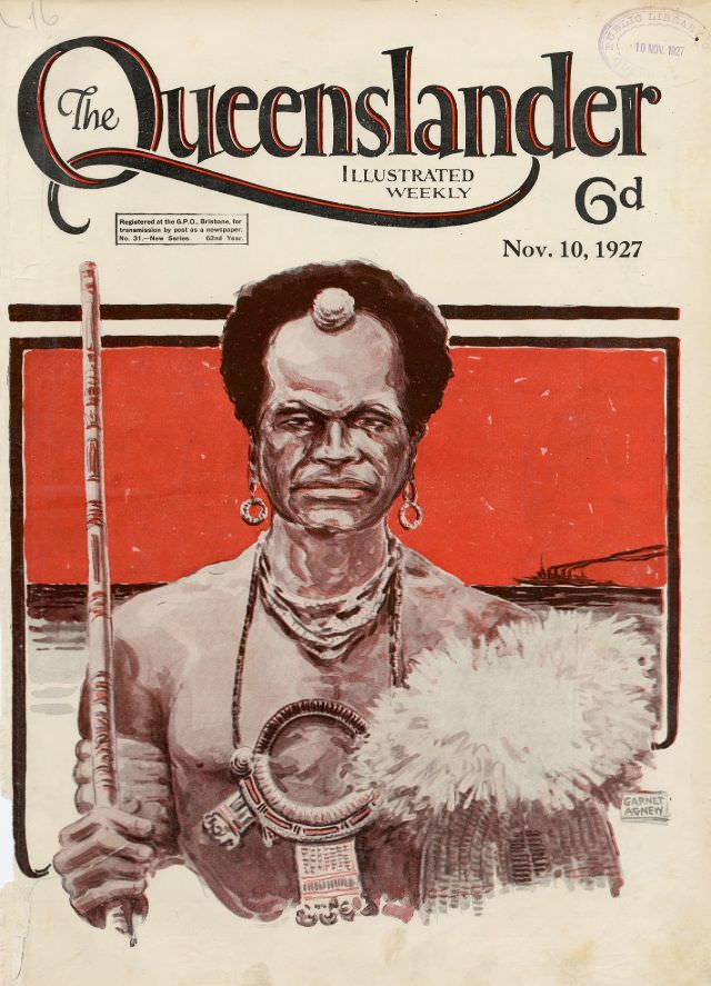 Illustrated front cover from The Queenslander, November 10, 1927