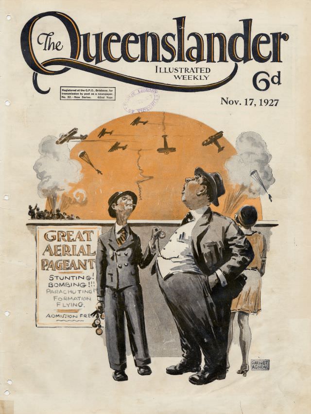 Illustrated front cover from The Queenslander, November 17, 1927