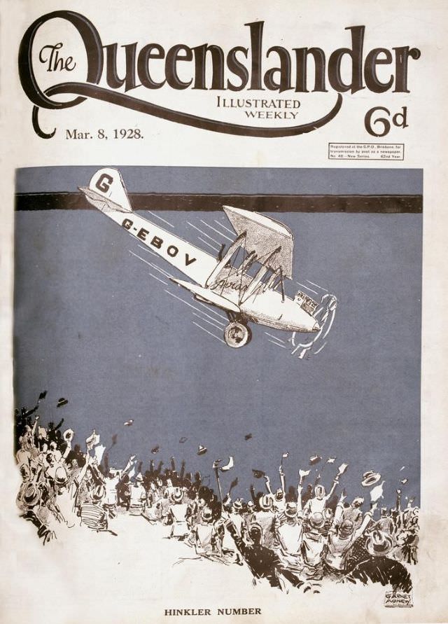 Illustrated front cover from The Queenslander March 8, 1928