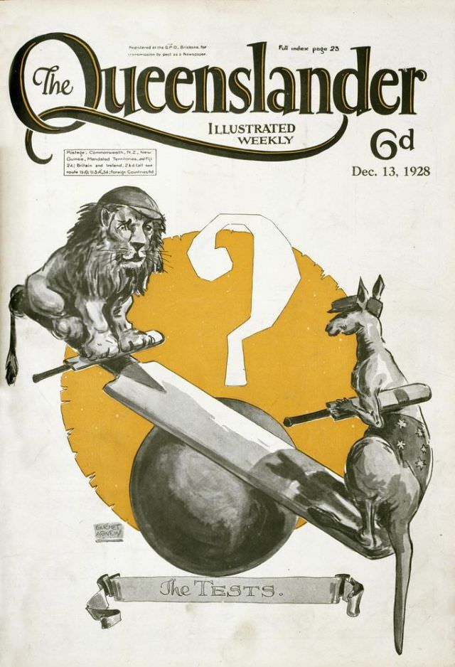 Illustrated front cover from The Queenslander, 13 December 1928