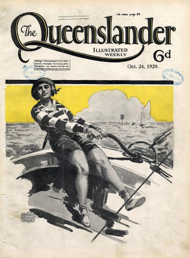 Illustrated front cover from The Queenslander, 24 October 1929