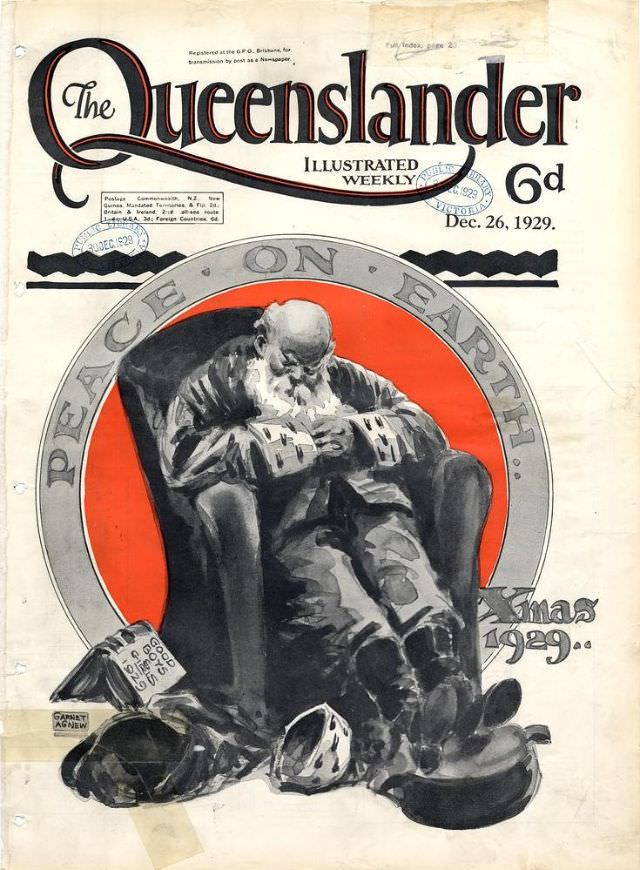Illustrated front cover from The Queenslander, December 26 1929