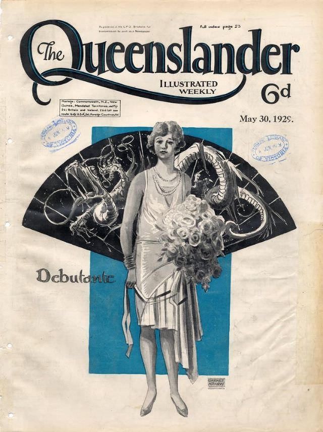 Illustrated front cover from The Queenslander, May 30, 1929