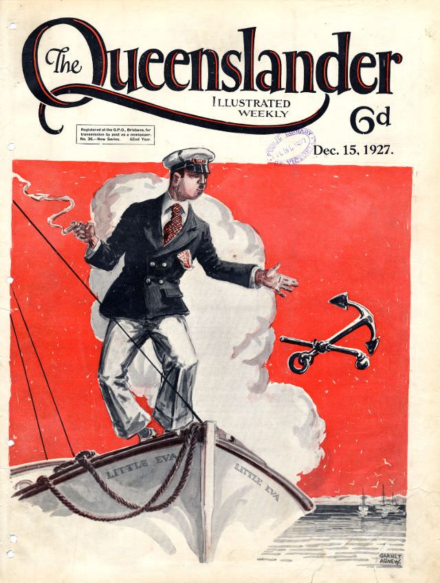 Illustrated front cover from The Queenslander, December 15, 1927