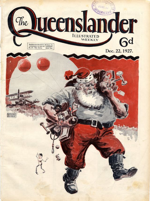 Illustrated front cover from The Queenslander, December 22, 1927