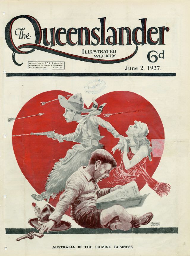 Illustrated front cover from The Queenslander, June 2, 1927