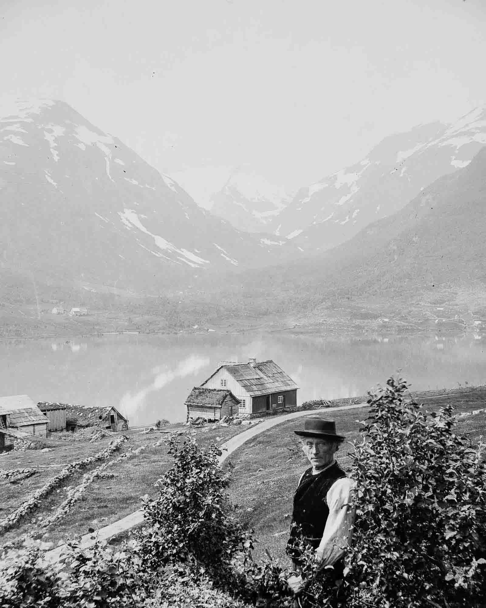 Johannes Torstad at his farm in Sogndalsdalen.