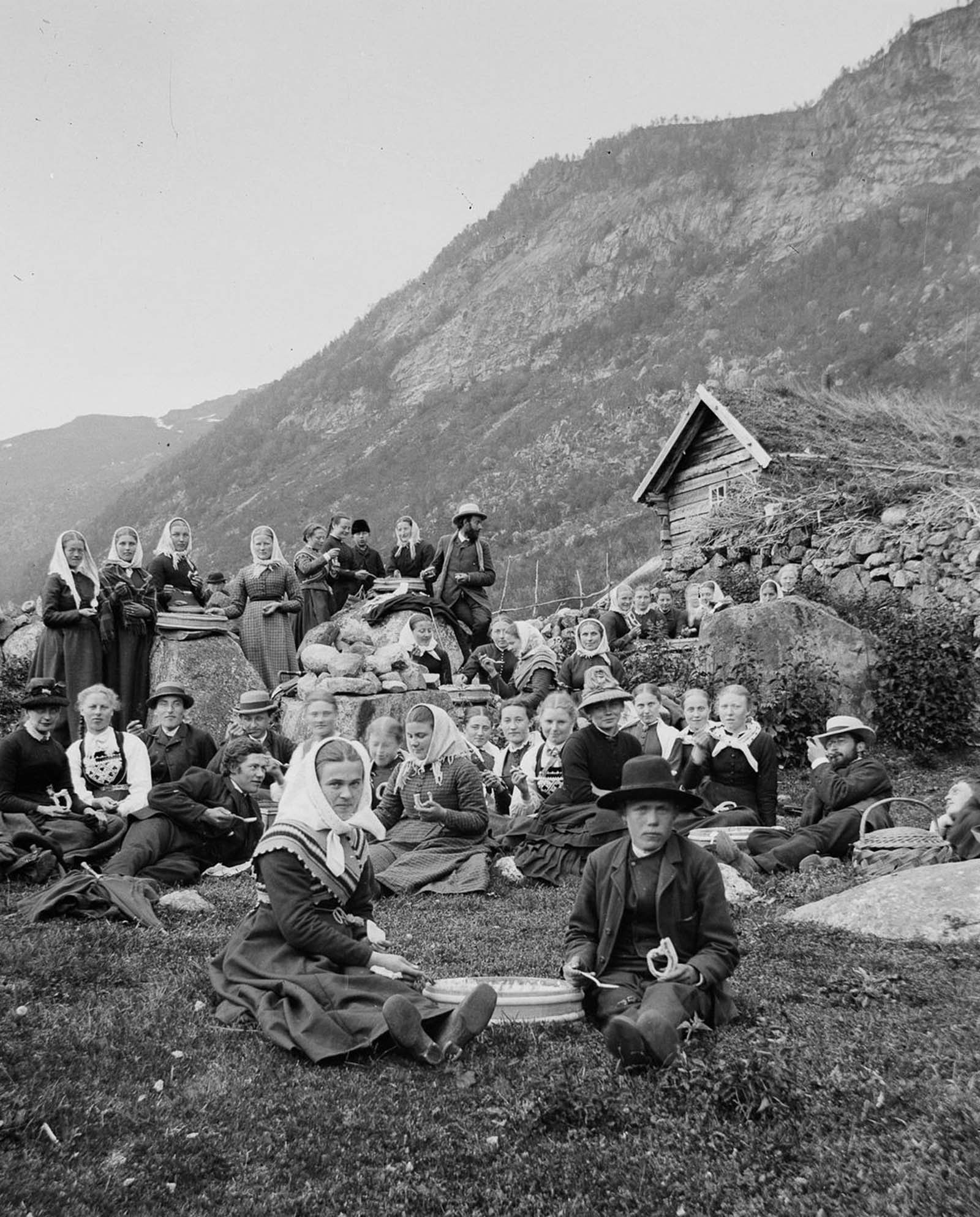 At the Binste mountain farm in Sogndalsdalen.