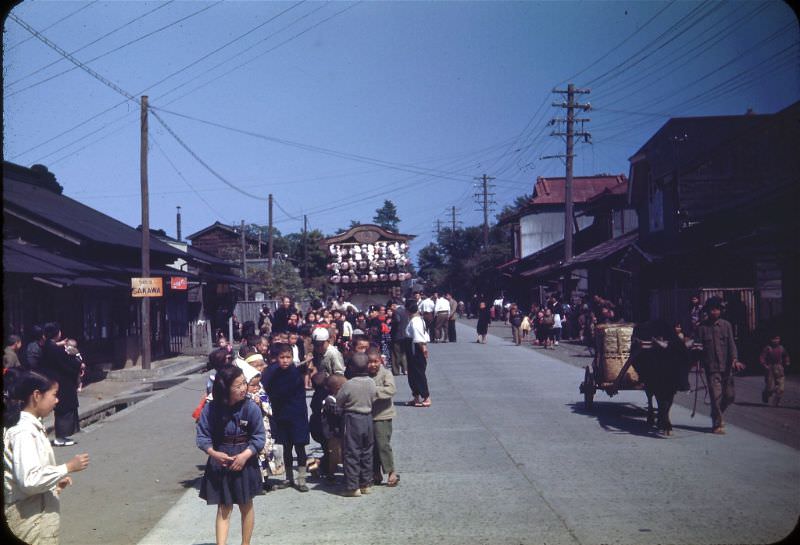 Street scenes in a rebuilding Japan