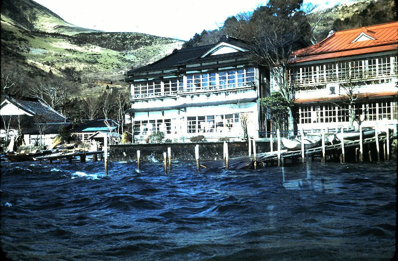 Ashinoko seen from a boat