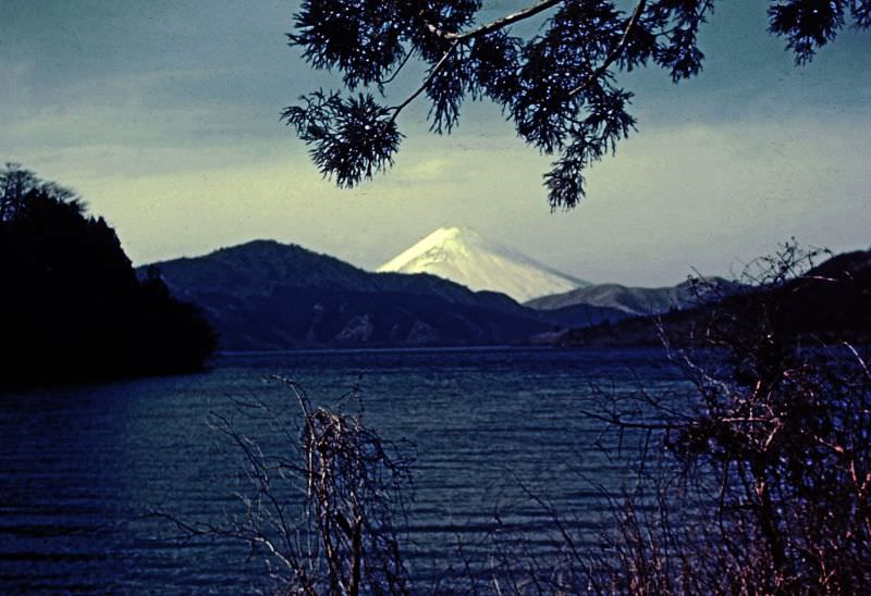 Mt. Fuji from Lake Hakone, 1950