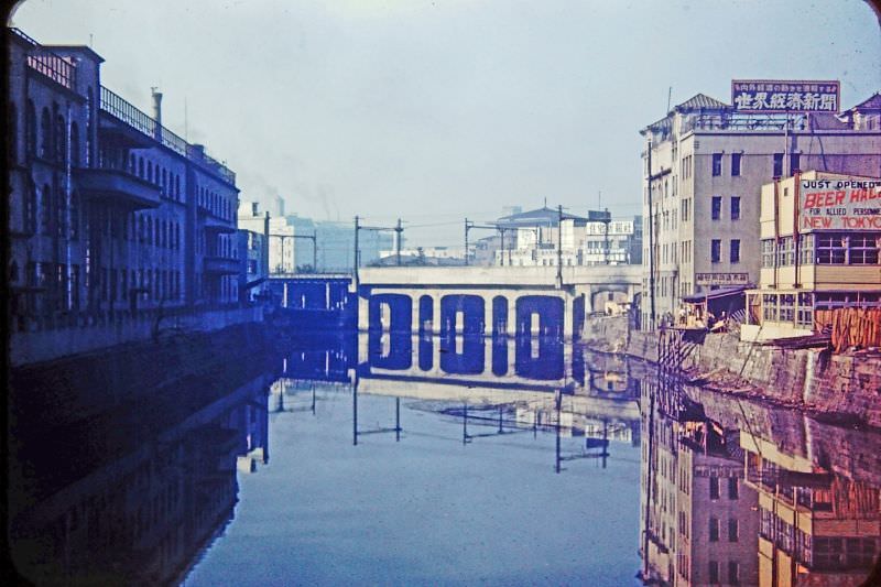 Tokyo canal reflection, 1950