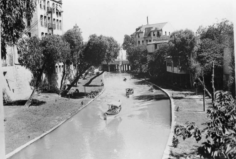 The San Antonio River, looking south, 1930