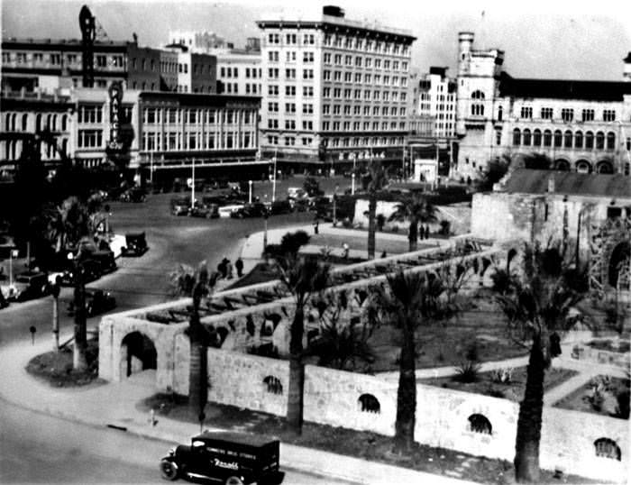 Alamo and Alamo Plaza, San Antonio, 1935