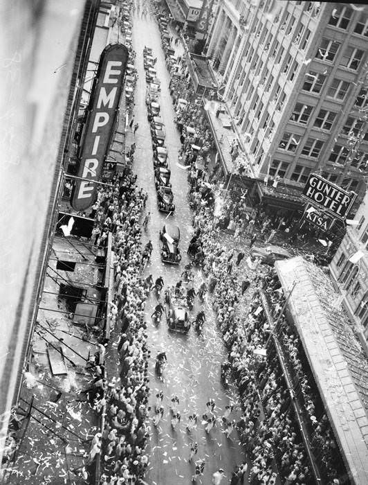 Ticker tape parade for Douglas ''Wrong Way'' Corrigan, 1938