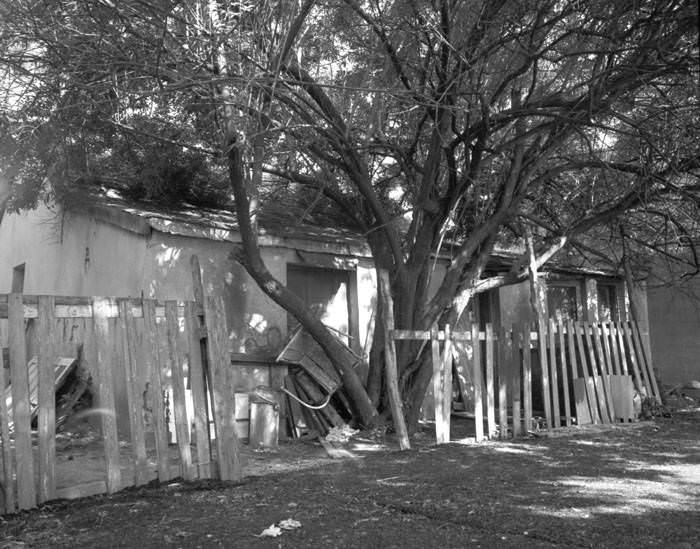 Rear of caliche block house, behind 112-114 S. Laredo Street, San Antonio, 1935