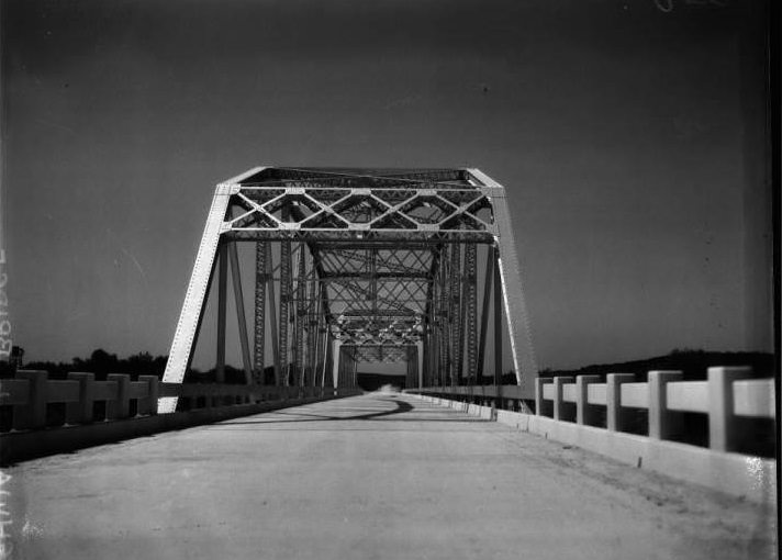 A newly built bridge on Highway 66 over the Guadalupe River, 1936