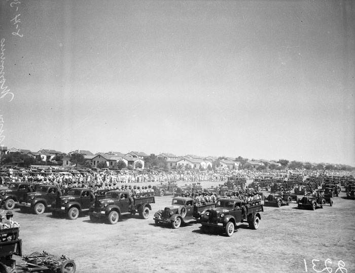 The 2nd Division on review at Fort Sam Houston, 1939