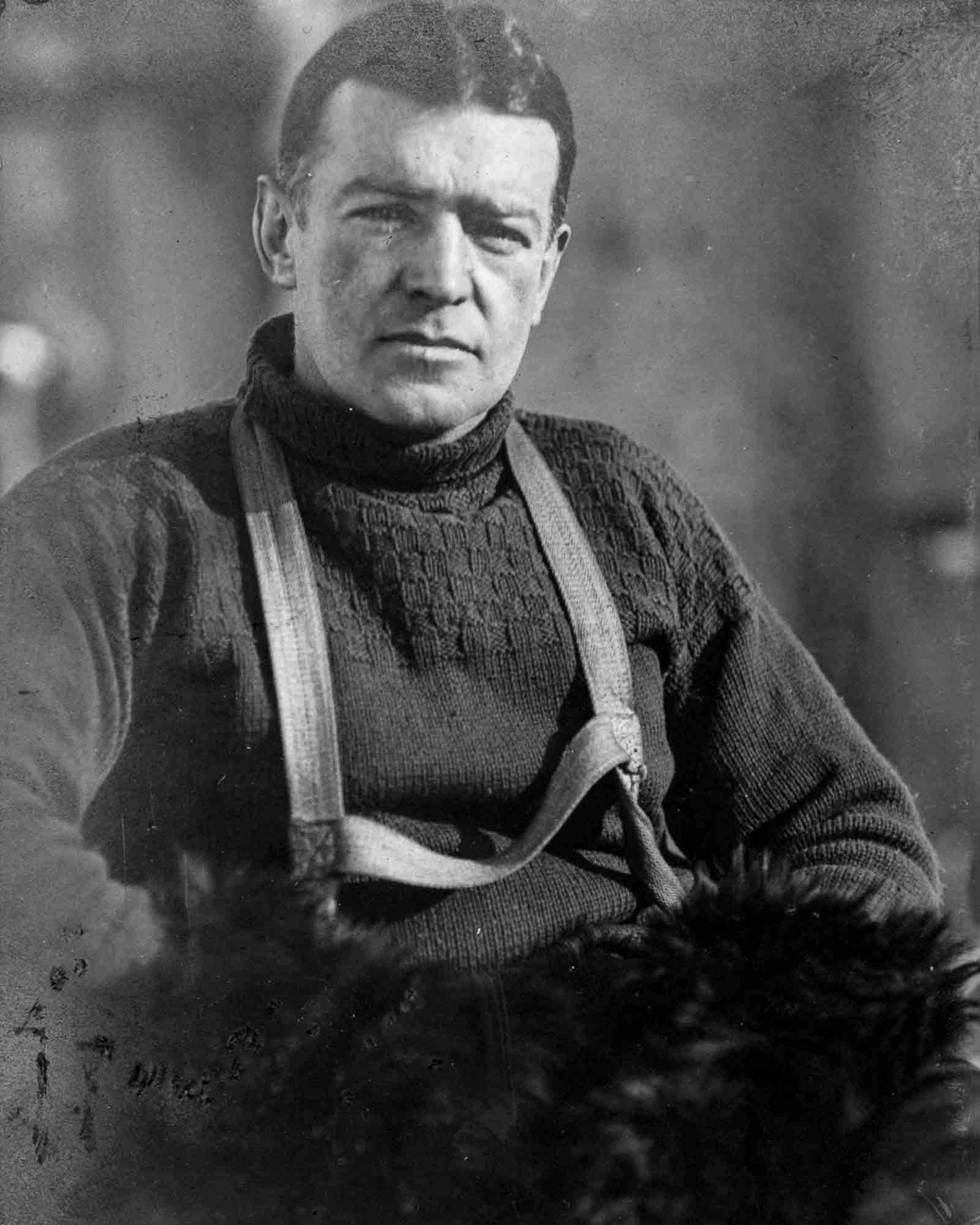 Ernest Shackleton, leader of the Imperial Trans-Antarctic Expedition.